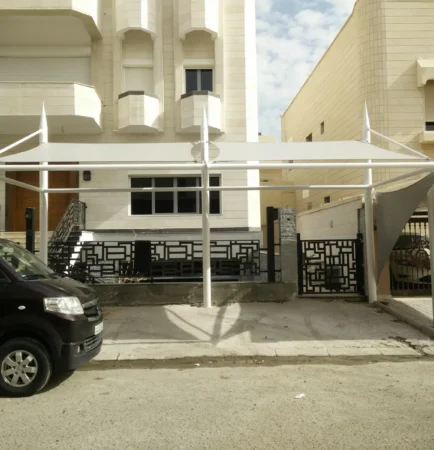 car parking shade installation in Kuwait